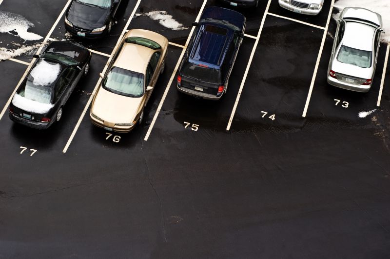 Sealcoated Parking Lot